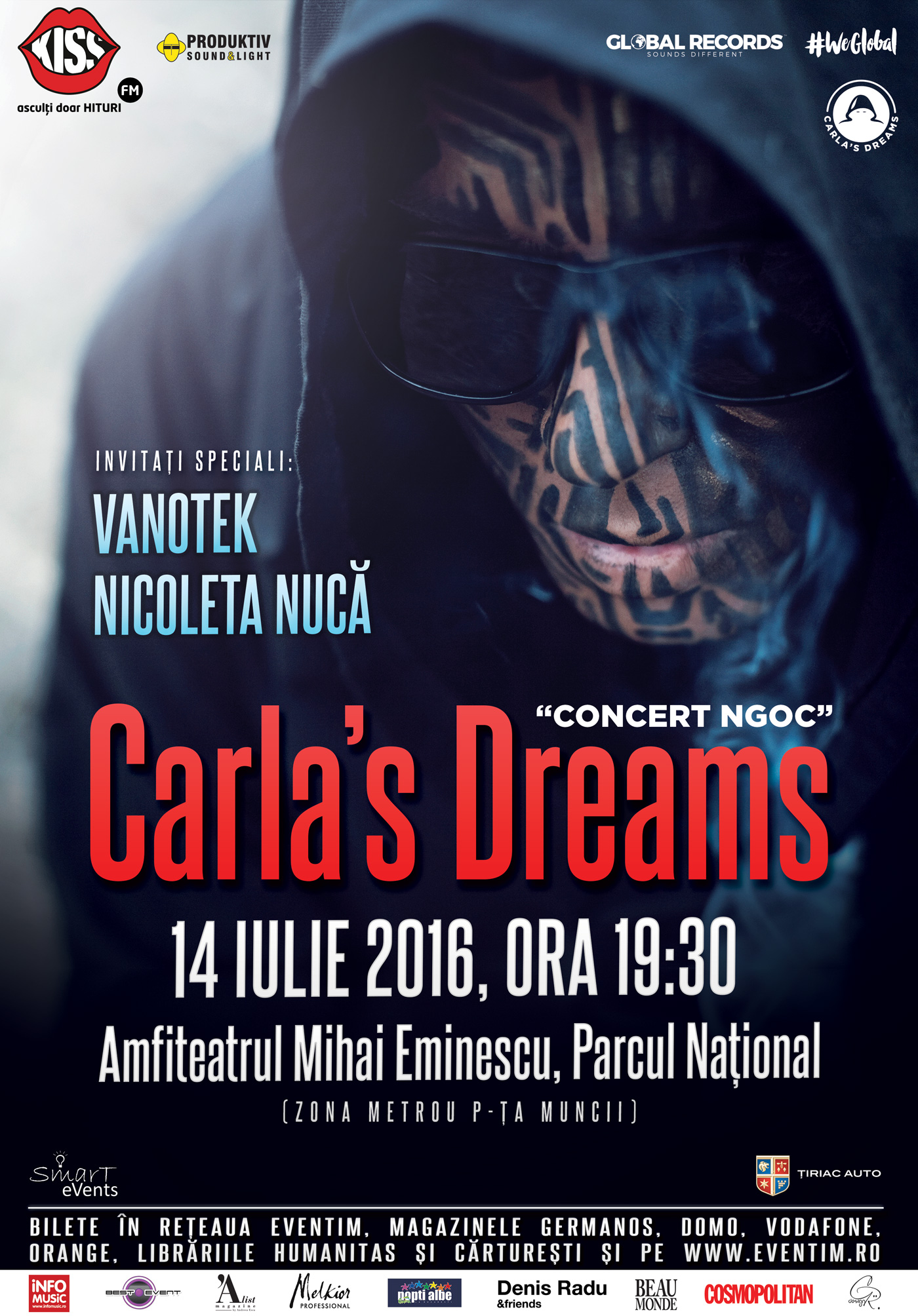 Concert Carla’s Dreams, in  14 iulie  la Amfiteatrul “Mihai Eminescu”